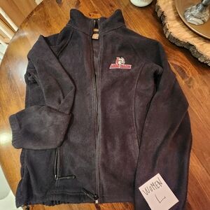 Womens Large Black Fleece Jacket Amcats Anna Maria